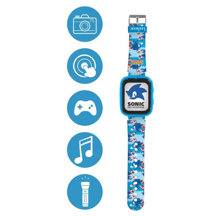 Lexibook Sonic Kids Smartwatch med 8 GB hukommelseskort inkluderet (DMW070SN) i gruppen SPORT, FRITID & HOBBY / Smartwatch & Aktivitetsmåler / Smartwatch til børn hos TP E-commerce Nordic AB (D01107)