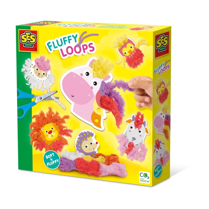 SES Creative Fluffy Loops - Dyr i blødt garn - (S14010) i gruppen LEGETØJ, BØRN & BABY / Legetøj / Hobbyartikler hos TP E-commerce Nordic AB (D01154)