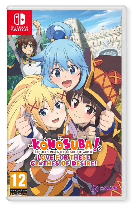 PQube KONOSUBA: Guds velsignelse over denne vidunderlige verden! Kærlighed til disse klæder af begær i gruppen HJEMMEELEKTRONIK / Spilkonsoller og tilbehør / Nintendo Switch / Spil hos TP E-commerce Nordic AB (D01165)