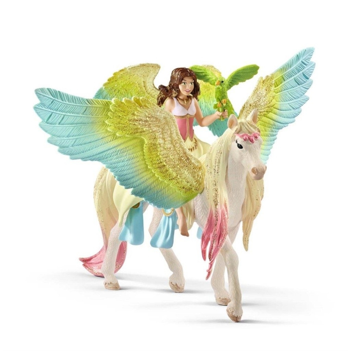 Schleich Bayala - Fairy Surah med glitter Pegasus (70566) i gruppen LEGETØJ, BØRN & BABY / Legetøj / Figurer, miniaturer og tilbehør hos TP E-commerce Nordic AB (D01450)