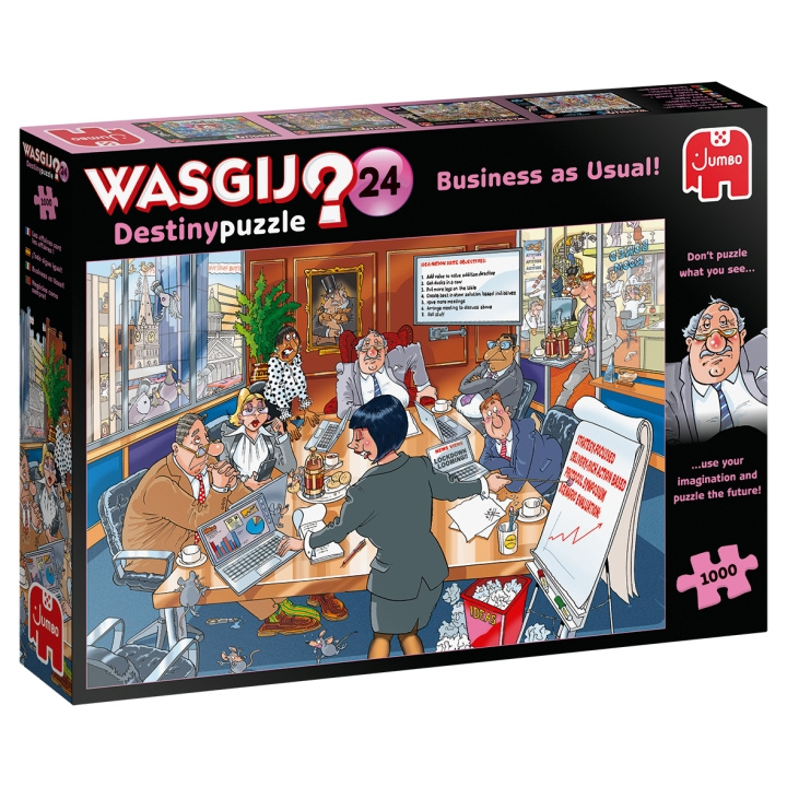 Wasgij Destiny #24, Business As Usual! 1000 brikker (JUM5013) i gruppen SPORT, FRITID & HOBBY / Hobby / Puslespil hos TP E-commerce Nordic AB (D01462)