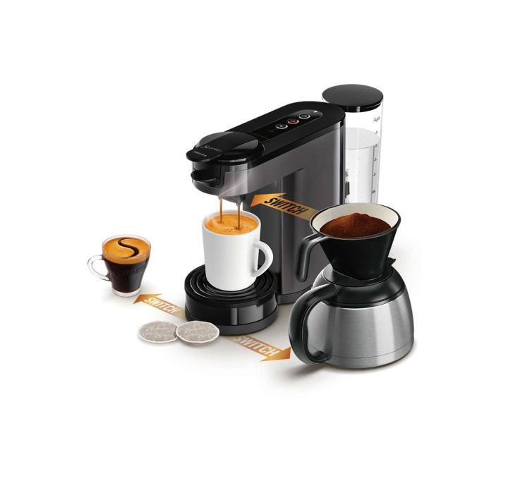 Senseo Switch kaffemaskine HD6593/20 - kashmirgrå i gruppen HJEM, HUS & HAVE / Husholdningsapparater / Kaffe og espresso hos TP E-commerce Nordic AB (D01473)