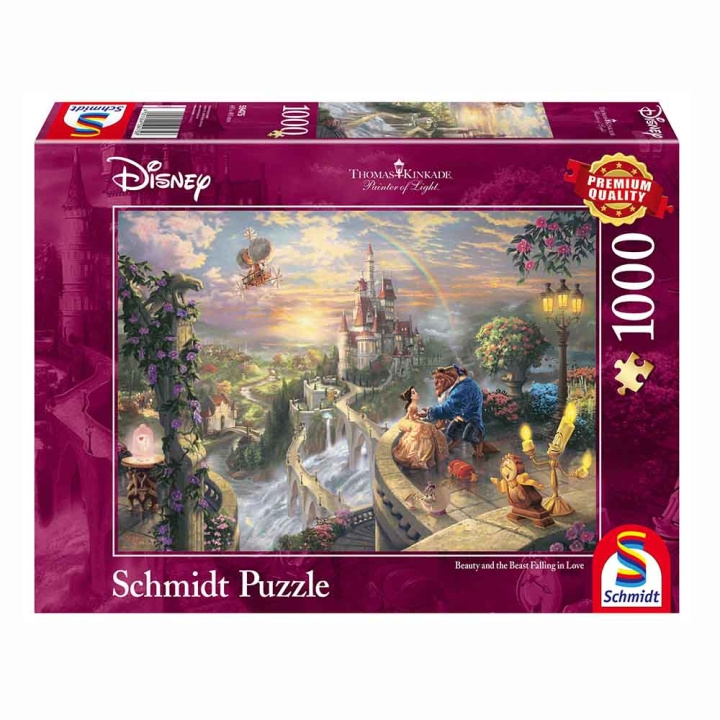 Schmidt Spiele - Thomas Kinkade: Disney - Skønheden og udyret, 1000 brikker (SCH59475) i gruppen SPORT, FRITID & HOBBY / Hobby / Puslespil hos TP E-commerce Nordic AB (D01479)