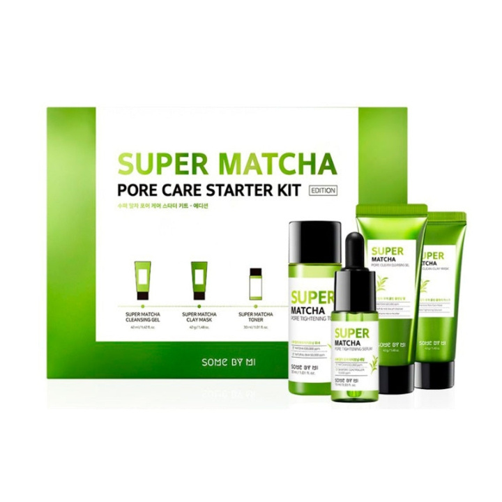 Some By Mi Super Matcha Pore Care Starter Kit - rejsestørrelse i gruppen SKØNHED & HELSE / Hudpleje / Ansigt / Ansigtscreme hos TP E-commerce Nordic AB (D01586)