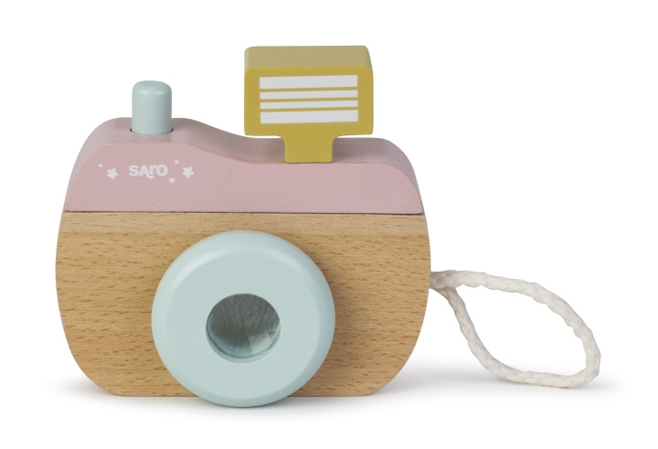 SARO Baby SARO - Wood Camera - Pink (SAO33432) i gruppen LEGETØJ, BØRN & BABY / Babyleg (0-3 år) / Aktivitetslegetøj hos TP E-commerce Nordic AB (D01613)