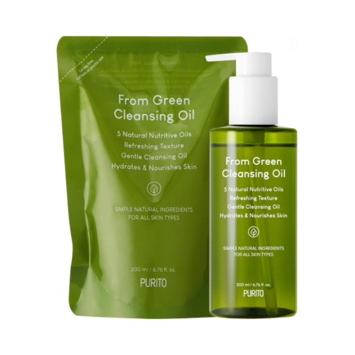 Purito SEOUL From Green Cleansing Oil - Refill 2 x 200 ml i gruppen SKØNHED & HELSE / Hudpleje / Ansigt / Ansigtsolie hos TP E-commerce Nordic AB (D01722)