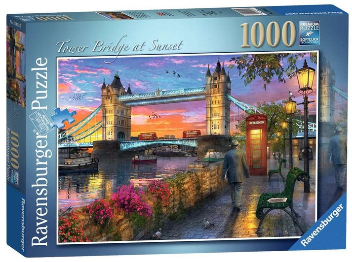 Ravensburger Puslespil - Tower Bridge ved solnedgang 1000p (12000041) i gruppen SPORT, FRITID & HOBBY / Hobby / Puslespil hos TP E-commerce Nordic AB (D01731)