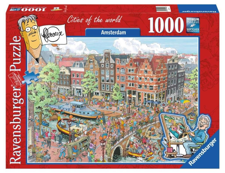 Ravensburger Puslespil - Amsterdam, 1000 brikker (12000296) i gruppen SPORT, FRITID & HOBBY / Hobby / Puslespil hos TP E-commerce Nordic AB (D01737)