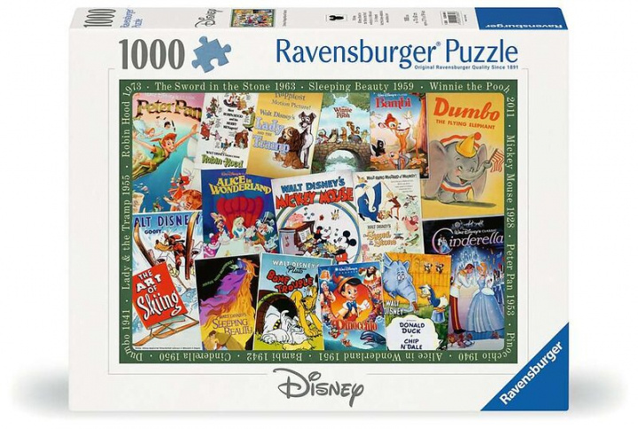 Ravensburger Puslespil - Disney Vintage Movie Post.1000p (12000689) i gruppen SPORT, FRITID & HOBBY / Hobby / Puslespil hos TP E-commerce Nordic AB (D01739)