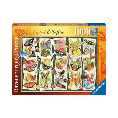 Ravensburger Puslespil - Tropisk sommerfugl 1000p (12001084) i gruppen SPORT, FRITID & HOBBY / Hobby / Puslespil hos TP E-commerce Nordic AB (D01766)