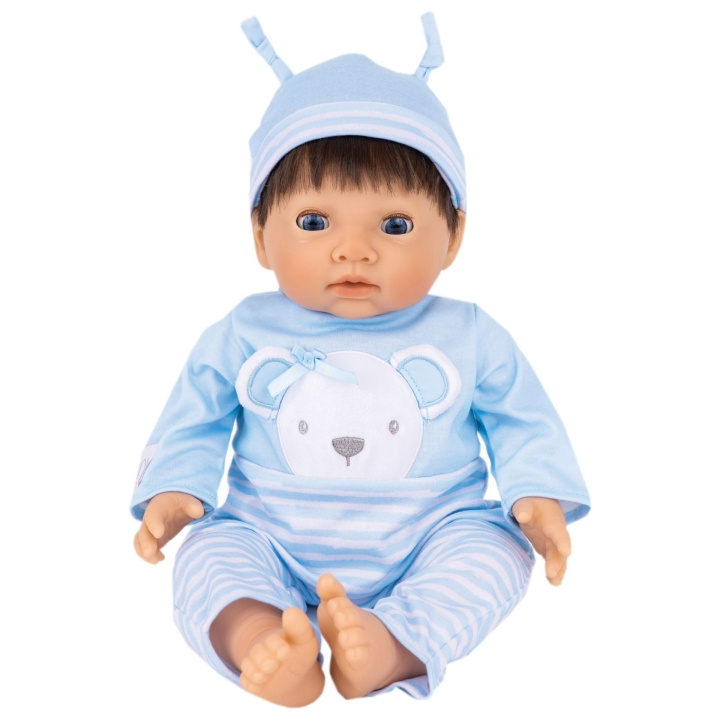 Tiny Treasure S - Blue Bear Doll Brown Hair (30543) i gruppen LEGETØJ, BØRN & BABY / Legetøj / Docks og tilbehør hos TP E-commerce Nordic AB (D01794)