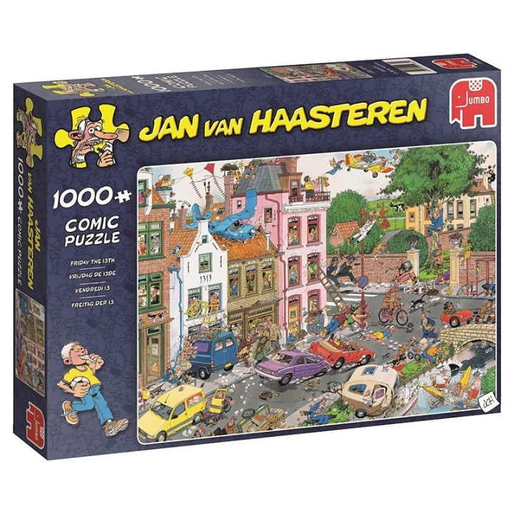 Jan van Haasteren Fredag den 13. (1000 brikker) (JUM9069) i gruppen SPORT, FRITID & HOBBY / Hobby / Puslespil hos TP E-commerce Nordic AB (D01844)