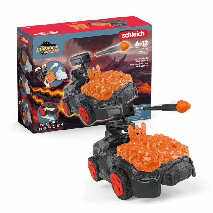 Schleich Eldrador - Lava CrashMobile med minivæsen (42668) i gruppen LEGETØJ, BØRN & BABY / Legetøj / Legetøjsbiler hos TP E-commerce Nordic AB (D01981)