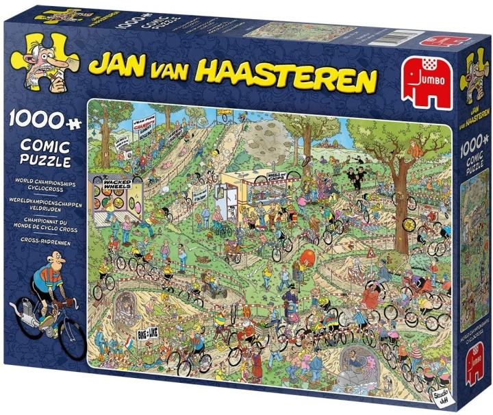 Jan van Haasteren WC Cycle Cross, puslespil med 1000 brikker (JUM9174) i gruppen SPORT, FRITID & HOBBY / Hobby / Puslespil hos TP E-commerce Nordic AB (D02037)