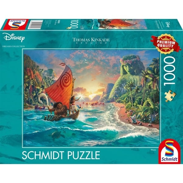 Schmidt Thomas Kinkade: Disney Moana (1000 brikker) (SCH8030) i gruppen SPORT, FRITID & HOBBY / Hobby / Puslespil hos TP E-commerce Nordic AB (D02042)