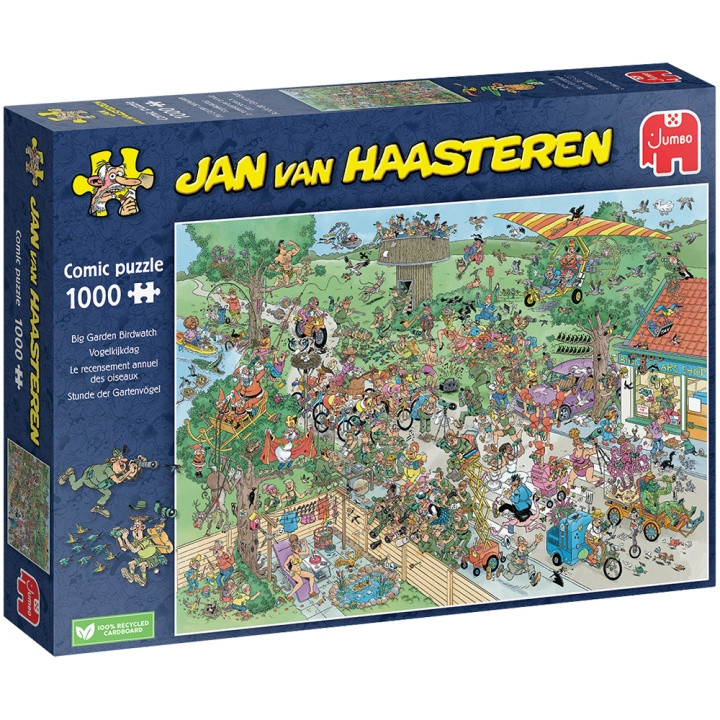 Jan van Haasteren Big Garden Birdwatch (1000 brikker) (JUM00340) i gruppen SPORT, FRITID & HOBBY / Hobby / Puslespil hos TP E-commerce Nordic AB (D02049)