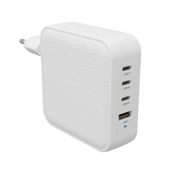 Targus Hyper - HyperJuice 100W USB-C GaN rejseoplader (3C+1A) - Hvid i gruppen SMARTPHONES & TABLETS / Opladere og kabler / Vægoplader / Væg oplader Type C hos TP E-commerce Nordic AB (D02059)