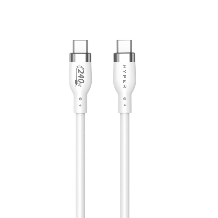 Targus Hyper - 1M silikone 240W USB-C opladerkabel - hvid i gruppen COMPUTERTILBEHØR / Kabler og adaptere / USB / USB-C hos TP E-commerce Nordic AB (D02061)