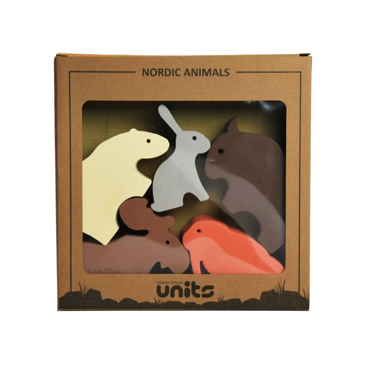 Units 5 Small Nordic Animals In A Box (224) i gruppen LEGETØJ, BØRN & BABY / Babyleg (0-3 år) / Aktivitetslegetøj hos TP E-commerce Nordic AB (D02110)