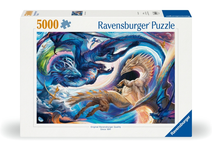 Ravensburger Puslespil Dragon Day And Night 5000p (12000813) i gruppen SPORT, FRITID & HOBBY / Hobby / Puslespil hos TP E-commerce Nordic AB (D02149)