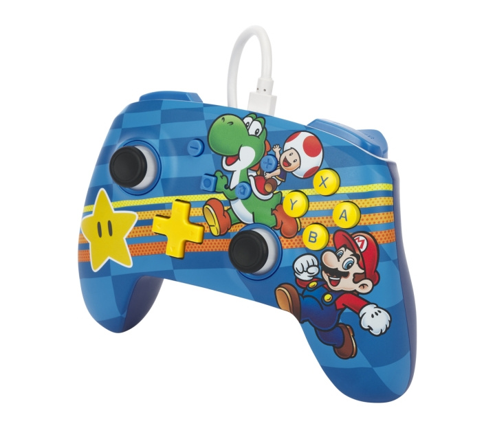 PowerA Enhanced Wired Controller til Nintendo Switch - Mushroom Kingdom Friends i gruppen HJEMMEELEKTRONIK / Spilkonsoller og tilbehør / Nintendo Switch / Tilbehør hos TP E-commerce Nordic AB (D02231)