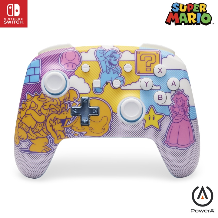 PowerA Forbedret trådløs controller - Mushroom Kingdom Pop Art (Nintendo Switch) i gruppen HJEMMEELEKTRONIK / Spilkonsoller og tilbehør / Nintendo Switch hos TP E-commerce Nordic AB (D02262)