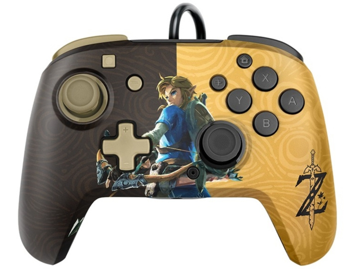 PDP Gaming Nintendo Switch Faceoff Deluxe Controller + lyd - Zelda i gruppen HJEMMEELEKTRONIK / Spilkonsoller og tilbehør / Nintendo Switch hos TP E-commerce Nordic AB (D02325)