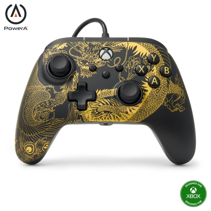 PowerA Enhanced Wired Controller - Drage & Føniks (Xbox X/S) i gruppen HJEMMEELEKTRONIK / Spilkonsoller og tilbehør / Xbox Series X hos TP E-commerce Nordic AB (D02514)