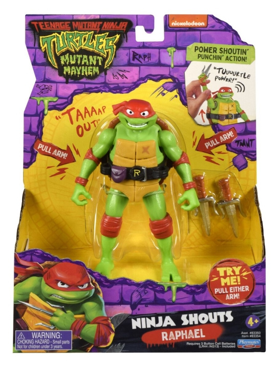 Teenage Mutant Ninja Turtles Turtles Mutant Mayhem - Power Sounds 14cm - Raphael i gruppen LEGETØJ, BØRN & BABY / Legetøj / Figurer, miniaturer og tilbehør hos TP E-commerce Nordic AB (D02526)