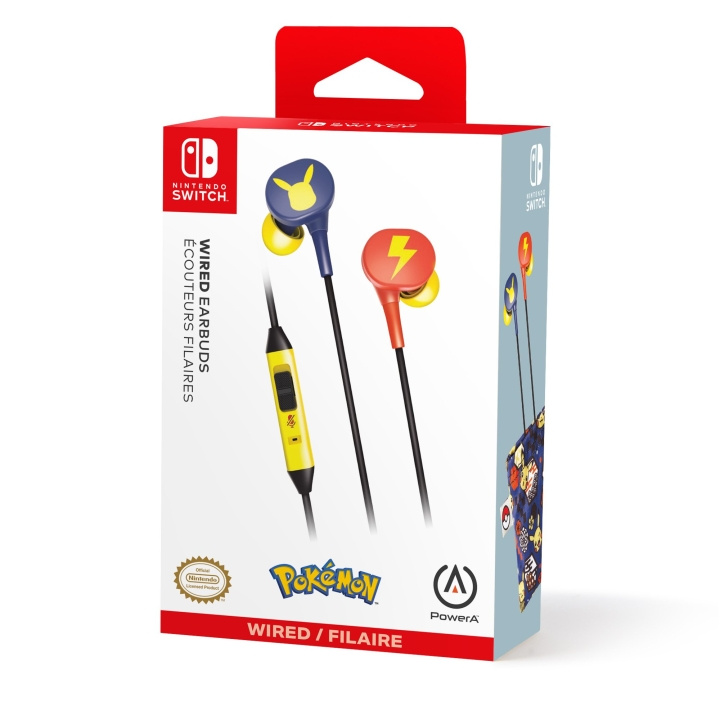 PowerA NSW Wired Earbuds - Pokémon Pikachu Blossom i gruppen HJEMMEELEKTRONIK / Spilkonsoller og tilbehør / Nintendo Switch hos TP E-commerce Nordic AB (D02578)