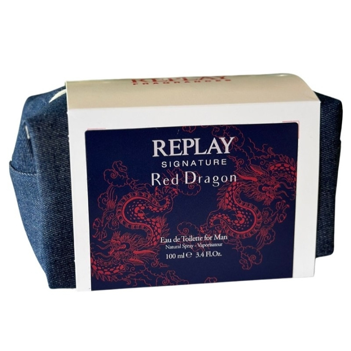 Replay Giftset Replay Signature Red Dragon Man Edt 100ml + Pochette i gruppen SKØNHED & HELSE / Gaveæske / Gaveæske til ham hos TP E-commerce Nordic AB (D03063)