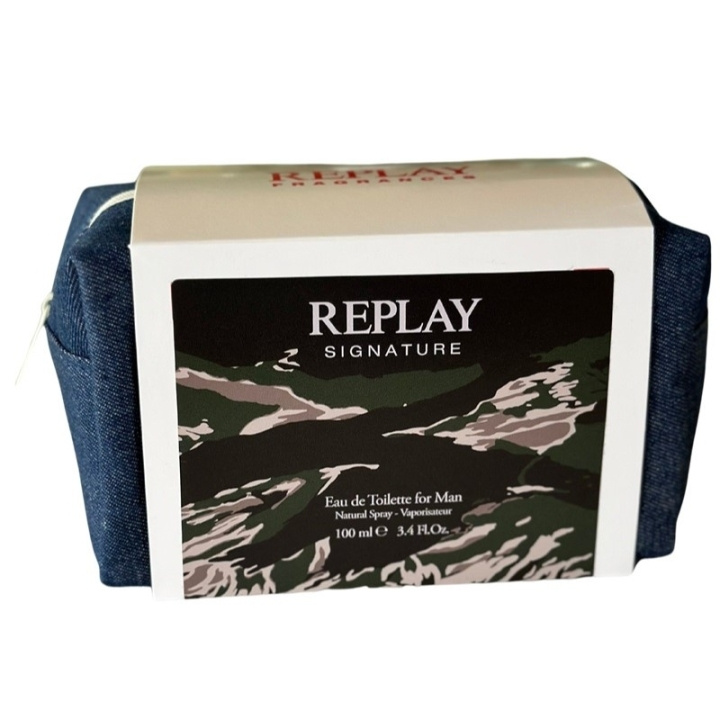 Replay Giftset Replay Signature Man Edt 100ml + Pochette i gruppen SKØNHED & HELSE / Gaveæske / Gaveæske til ham hos TP E-commerce Nordic AB (D03066)