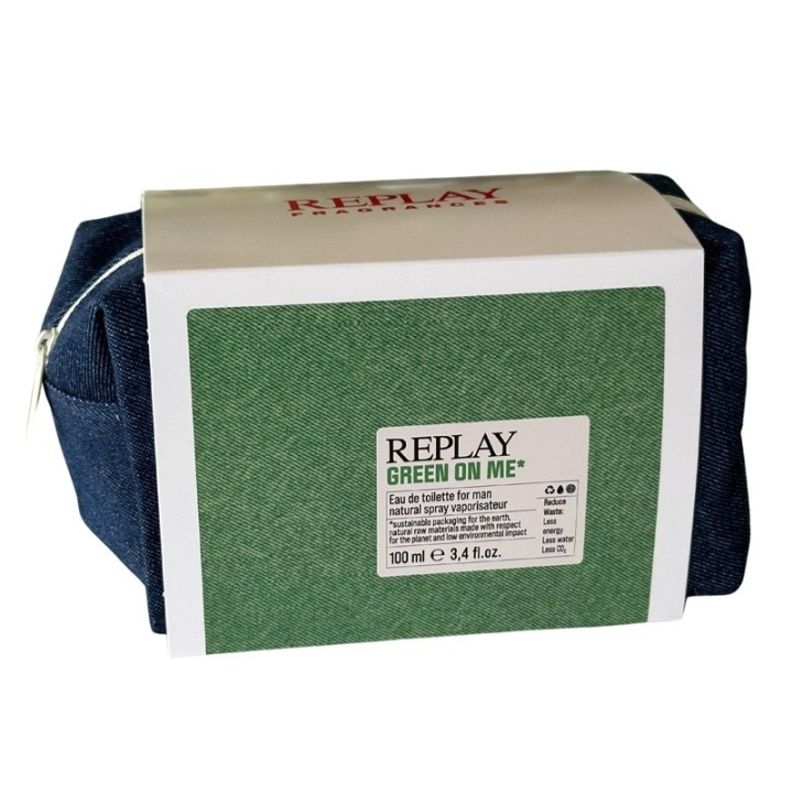 Replay Giftset Replay Green On Me Man Edt 100ml + Pochette i gruppen SKØNHED & HELSE / Gaveæske / Gaveæske til ham hos TP E-commerce Nordic AB (D03070)