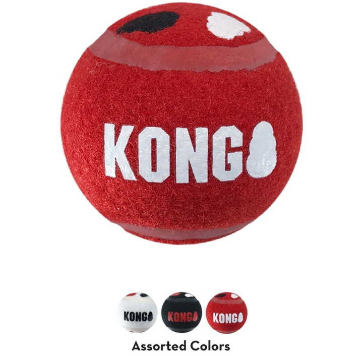 Kong Signature Sport-bolde 3-pak 6,5 cm M - (KongSKSB22E) i gruppen HJEM, HUS & HAVE / Tilbehør til dyr / Hund hos TP E-commerce Nordic AB (D03797)