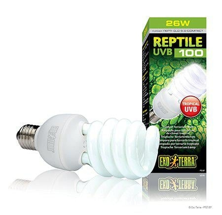 Exoterra Reptile Uvb 100 Fluorescerende lampe 25W E27 - (220.1871) i gruppen HJEM, HUS & HAVE / Tilbehør til dyr / Tilbehør til terrarier hos TP E-commerce Nordic AB (D03978)