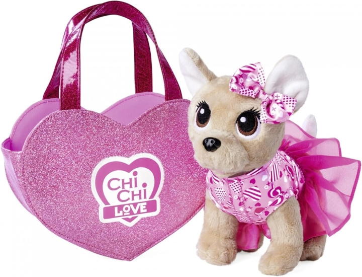 Chi Chi Love Chichi LOVE - Plyshund med hjerteformet taske (23 cm) (105890055) i gruppen LEGETØJ, BØRN & BABY / Babyleg (0-3 år) / Tøjdyr hos TP E-commerce Nordic AB (D04003)