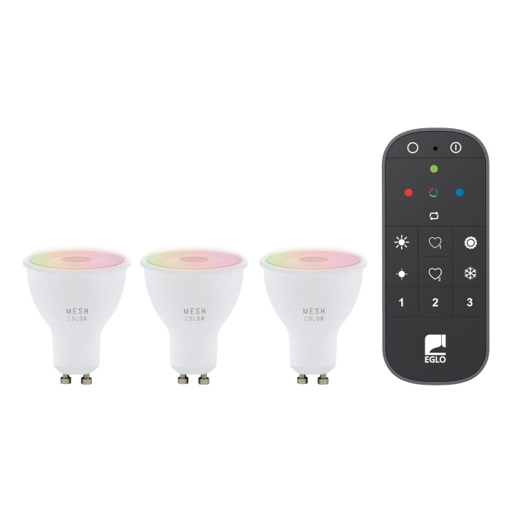 Eglo Sæt med 3x GU10, fjernbetjening - RGB + TW - Zigbee, Bluetooth i gruppen HJEM, HUS & HAVE / Smart hjem / Smart belysning hos TP E-commerce Nordic AB (D04190)