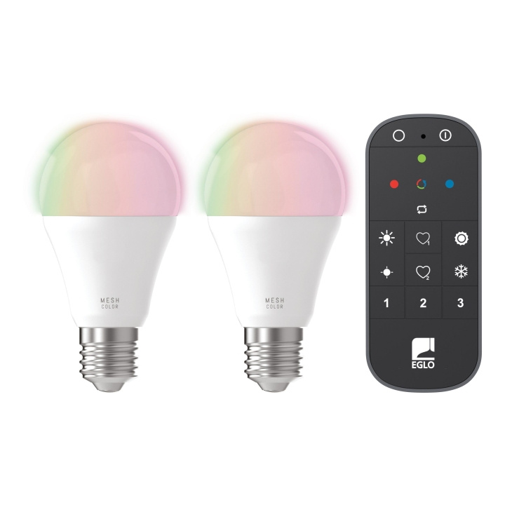 Eglo Sæt med 2x E27 A60, fjernbetjening - RGB + TW - Zigbee, Bluetooth i gruppen HJEM, HUS & HAVE / Smart hjem / Smart belysning hos TP E-commerce Nordic AB (D04191)