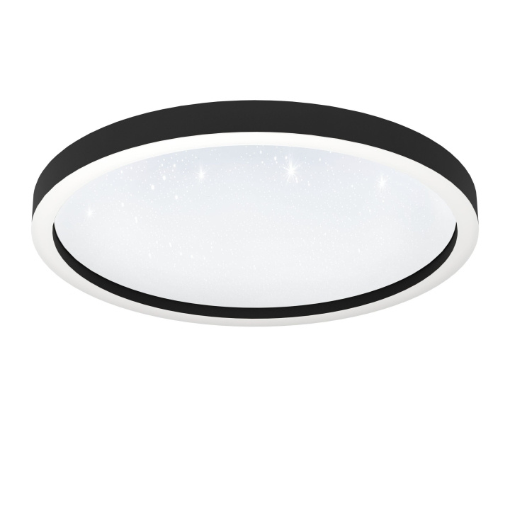 Eglo Montemorelos-Z loftslampe sort m/krystaleffekt Ø57 - RGB + TW - Zigbee, Bluetooth i gruppen HJEMMEELEKTRONIK / Lys / Loftslamper hos TP E-commerce Nordic AB (D04237)