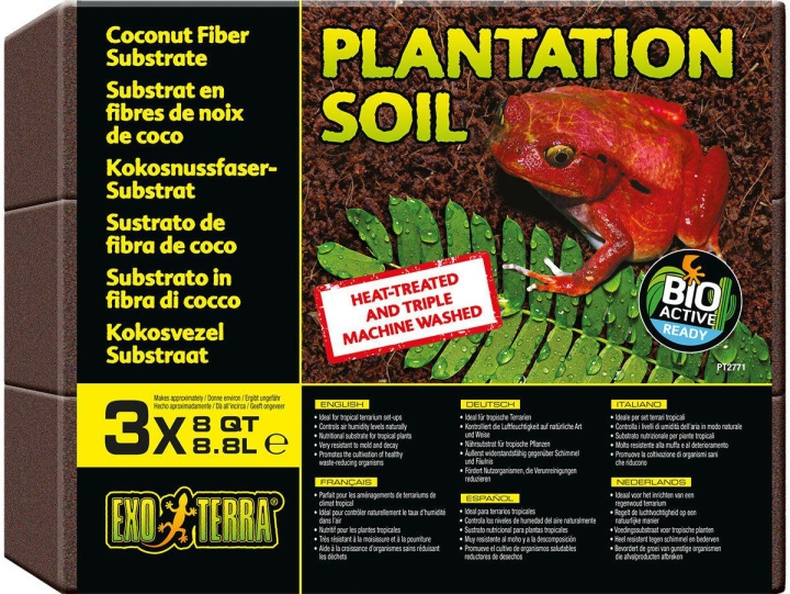 Exoterra Plantation Soil 3 X 8,8L Tropisk substrat - (222.5091) i gruppen HJEM, HUS & HAVE / Tilbehør til dyr / Tilbehør til terrarier hos TP E-commerce Nordic AB (D04306)