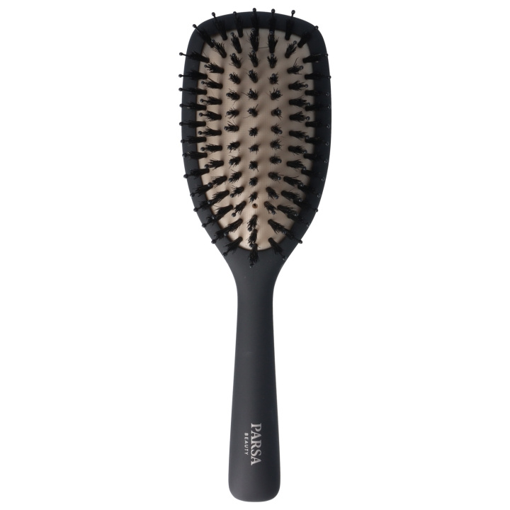 Parsa Keratin Care & Shine Paddle Brush - Sort i gruppen SKØNHED & HELSE / Hår og styling / Hårbørster hos TP E-commerce Nordic AB (D04400)