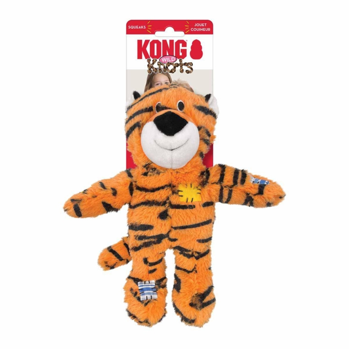 Kong Wild Knots Tiger Squeak Toy M/L (634.7376) i gruppen HJEM, HUS & HAVE / Tilbehør til dyr / Hund hos TP E-commerce Nordic AB (D04471)