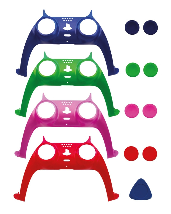 Controller Styling Kits - Frontplade og tommelfingergreb x 4 (hvid æske) i gruppen HJEMMEELEKTRONIK / Spilkonsoller og tilbehør / Sony PlayStation 5 / Tilbehør hos TP E-commerce Nordic AB (D04477)