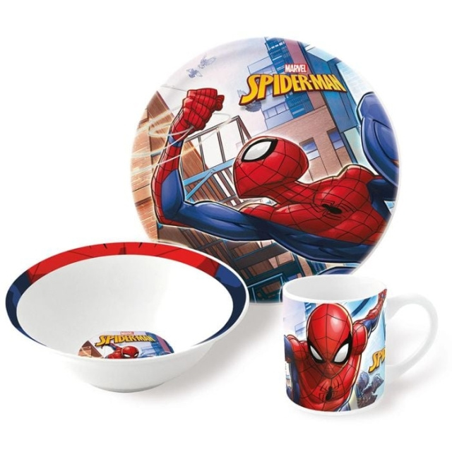 Disney Stor -3-Piece Gift Set - Spiderman (188508733-78375) i gruppen LEGETØJ, BØRN & BABY / Mad & Drikke / Børnebestik og tallerkener hos TP E-commerce Nordic AB (D04554)