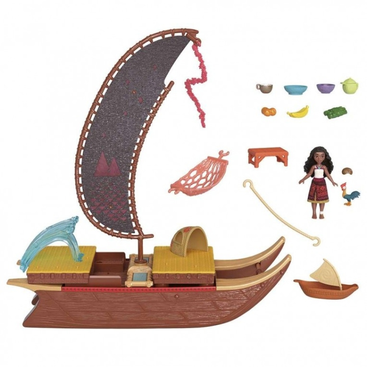 Disney Vaiana 2 - Eventyrlig kano med minidukke (JBT78) i gruppen LEGETØJ, BØRN & BABY / Legetøj / Figurer, miniaturer og tilbehør hos TP E-commerce Nordic AB (D04708)