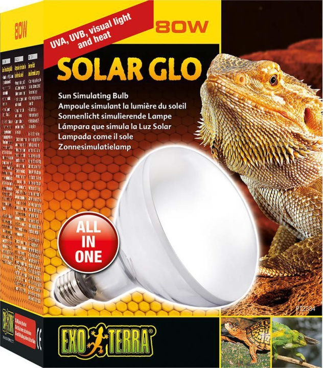 Exoterra Solar Glo 80W Uva/Uvb Varme og sollys E27 - (220.1818) i gruppen HJEM, HUS & HAVE / Tilbehør til dyr / Tilbehør til terrarier hos TP E-commerce Nordic AB (D04765)