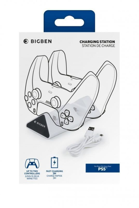 Bigben PS5 dobbelt oplader V2 i gruppen HJEMMEELEKTRONIK / Spilkonsoller og tilbehør / Sony PlayStation 5 / Tilbehør hos TP E-commerce Nordic AB (D04842)