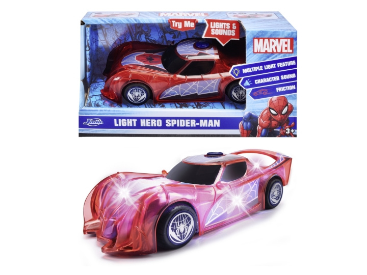 Dickie Toys Marvel Light Hero Spider-Man 1:32 (203222001) i gruppen LEGETØJ, BØRN & BABY / Legetøj / Legetøjsbiler hos TP E-commerce Nordic AB (D04875)