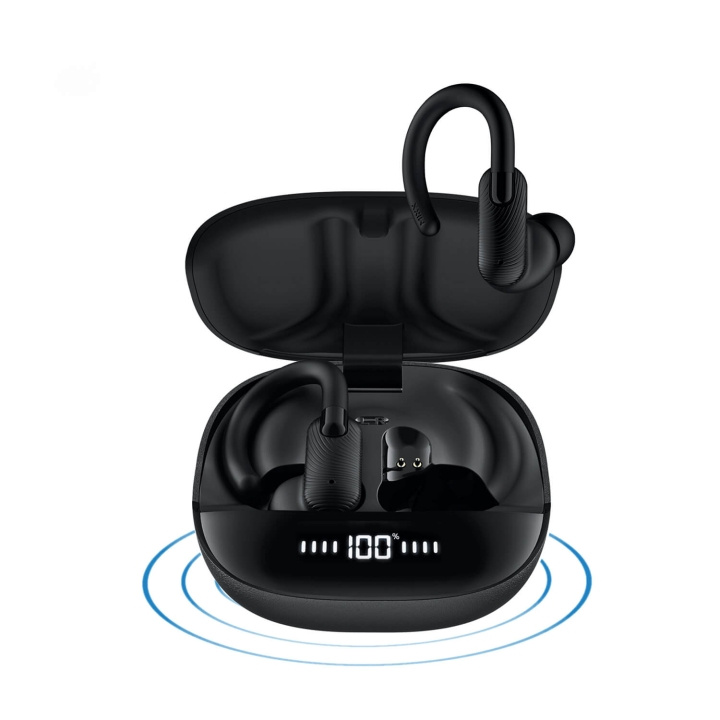 MIXX Høretelefoner Sports Charge 2 In-Ear Hook TWS Sort i gruppen HJEMMEELEKTRONIK / Lyd & billede / Hovedtelefoner & Tilbehør / Hovedtelefoner hos TP E-commerce Nordic AB (D05304)