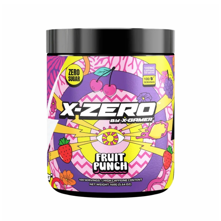 X-GAMER Energidrikpulver X-Zero 160 gram Fruit Punch i gruppen COMPUTERTILBEHØR / GAMING / Energidrikke for gamere hos TP E-commerce Nordic AB (D05306)